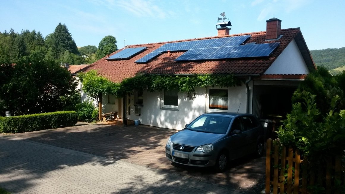 Solaranlage auf verschattetem Dach